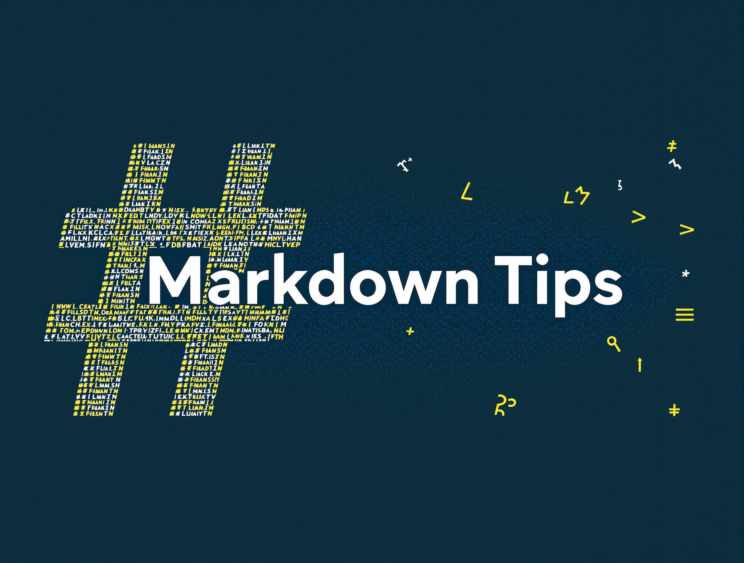 Markdown Tips for Better Documentation